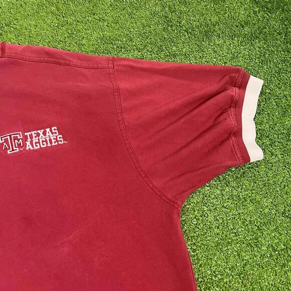 Vintage Texas A&M Polo LG 80s Bobs Resort Maroon Embroidered 12th Man Aggies - Picture 3 of 7